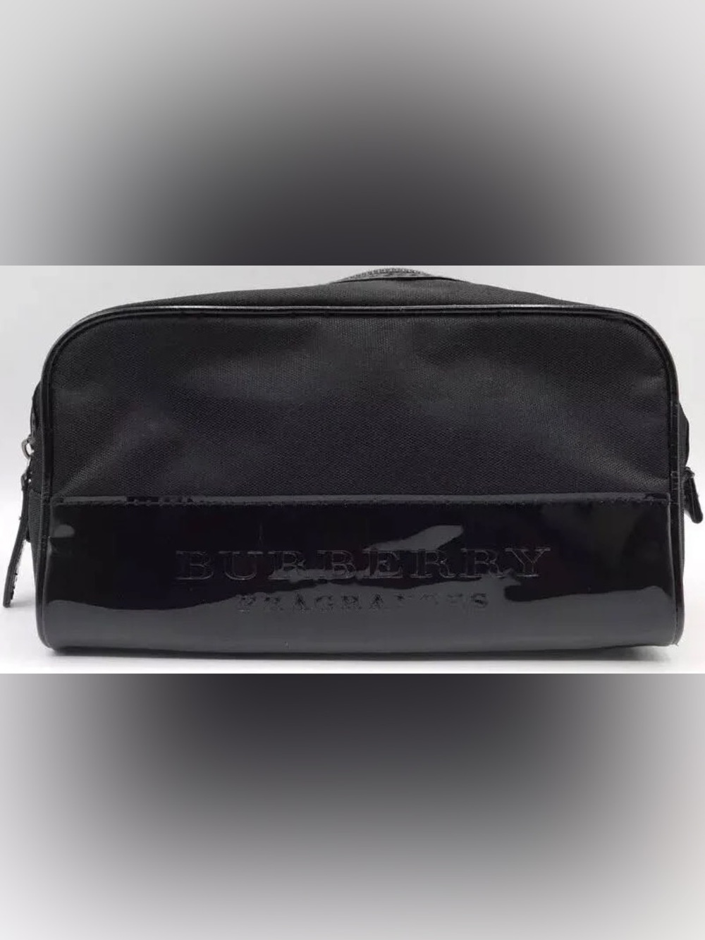 Burberry Black Patent Fragrance Cosmetic Pouch